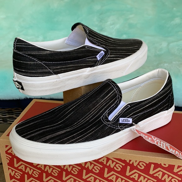 VANS CLASSIC SLIP ON SUITING Black/Stripes Men’s - Picture 6 of 17